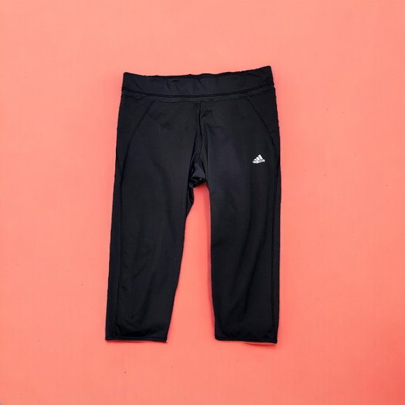 Adidas Black Climalite Crop/Capri Athletic Pants Women's Size XL - Picture 3 of 8